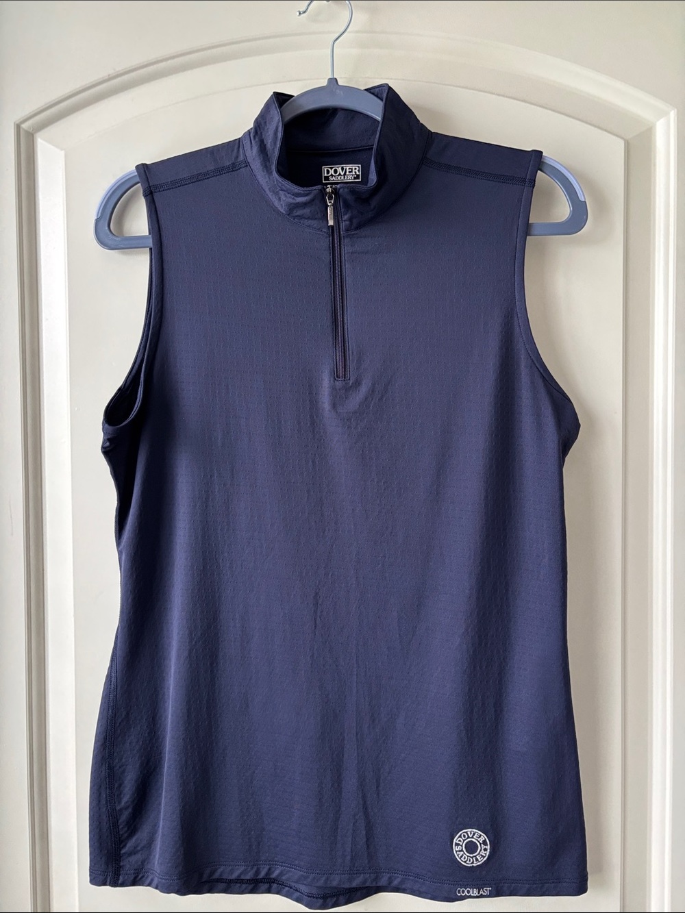 Dover Saddlery Coolblast 100 Ladies’ Sleeveless Quarter Zip Top- Navy Blue